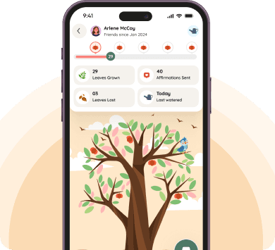 Relationship Trees feature showing tree growth visualization