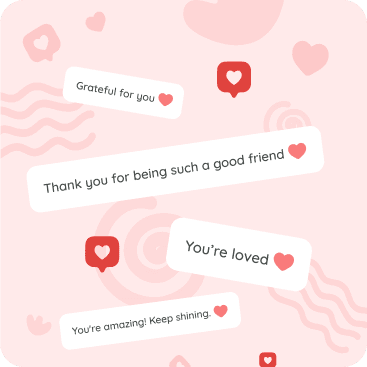 Affirmations feature showing thoughtful messages and memory taps